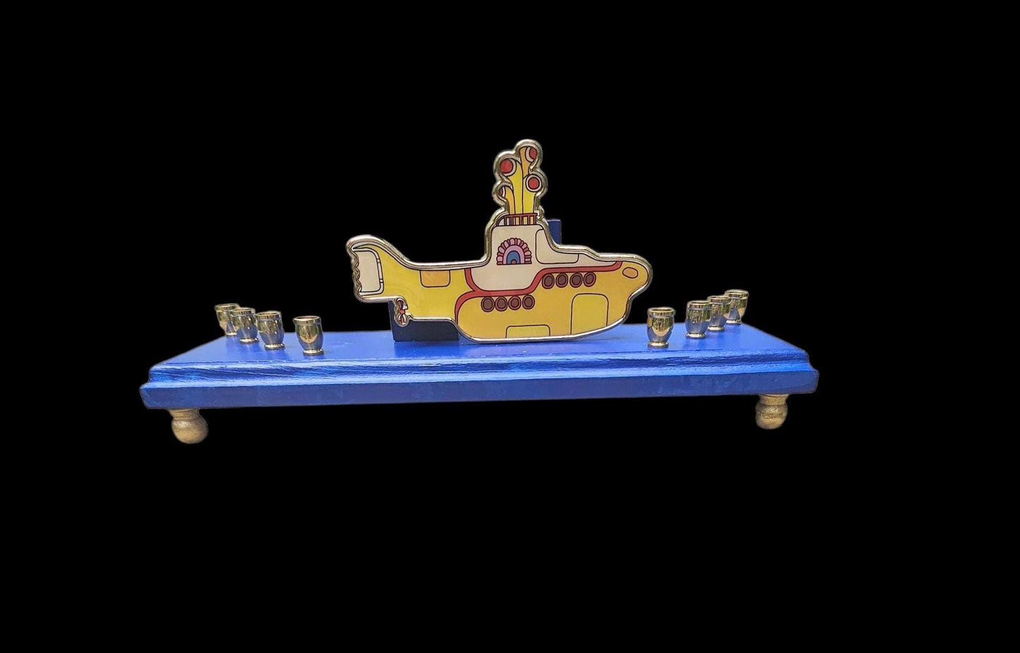 Collector Beatles Yellow Submarine Menorah Judaica Hanukkah Magnet Bottle Opener