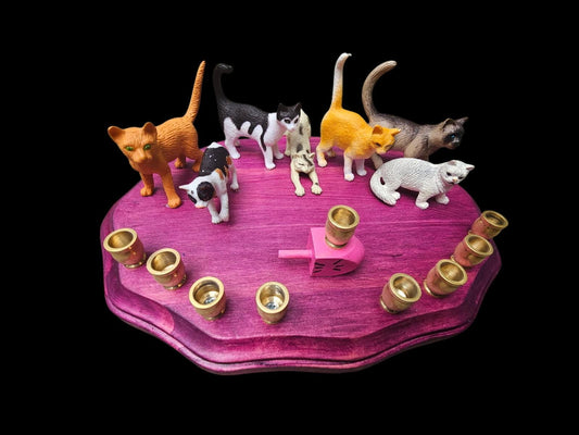 Cat Menorah, Kitty Hanukkah Menorah, Hanukitty, Chanukat, Meowzel Tov