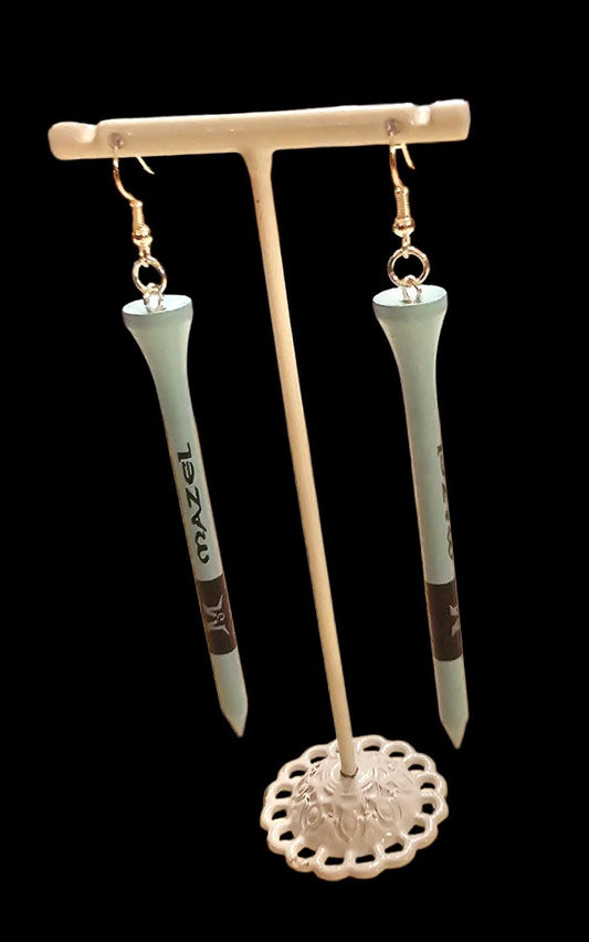 Mazel Golf Tee Earrings Golfer Gift funny