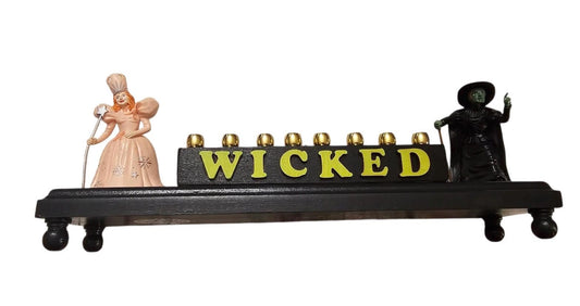 Wicked Wizard of Oz Menorah Collectible Judaica Hanukkiah Repurposed Figures