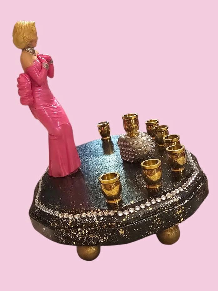 Marilyn Monroe Hanukkah Menorah, Rhinestone Dreidel, Novelty Judaica