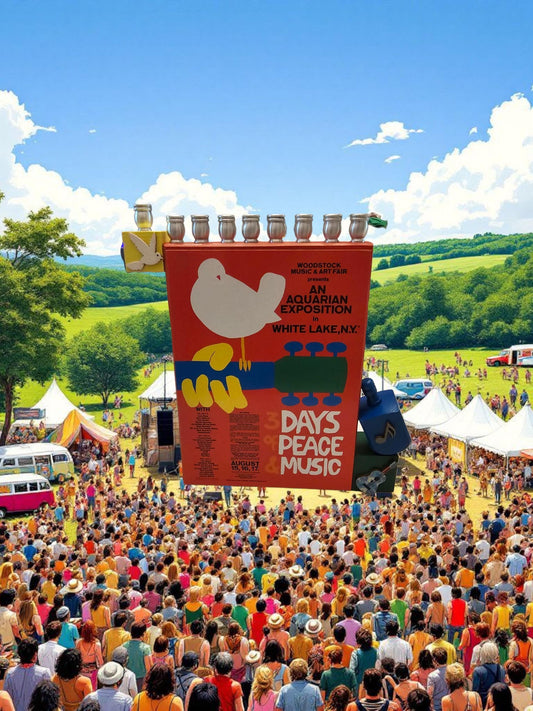 Woodstock Peace Love Music Menorah Judaica Jewish Festival History Hippie Flower Power