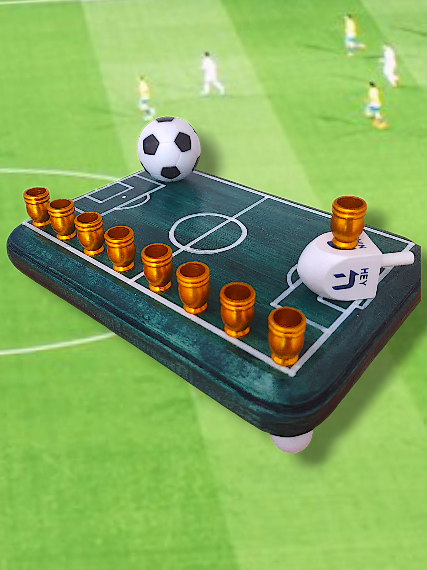 Soccer themed Menorah