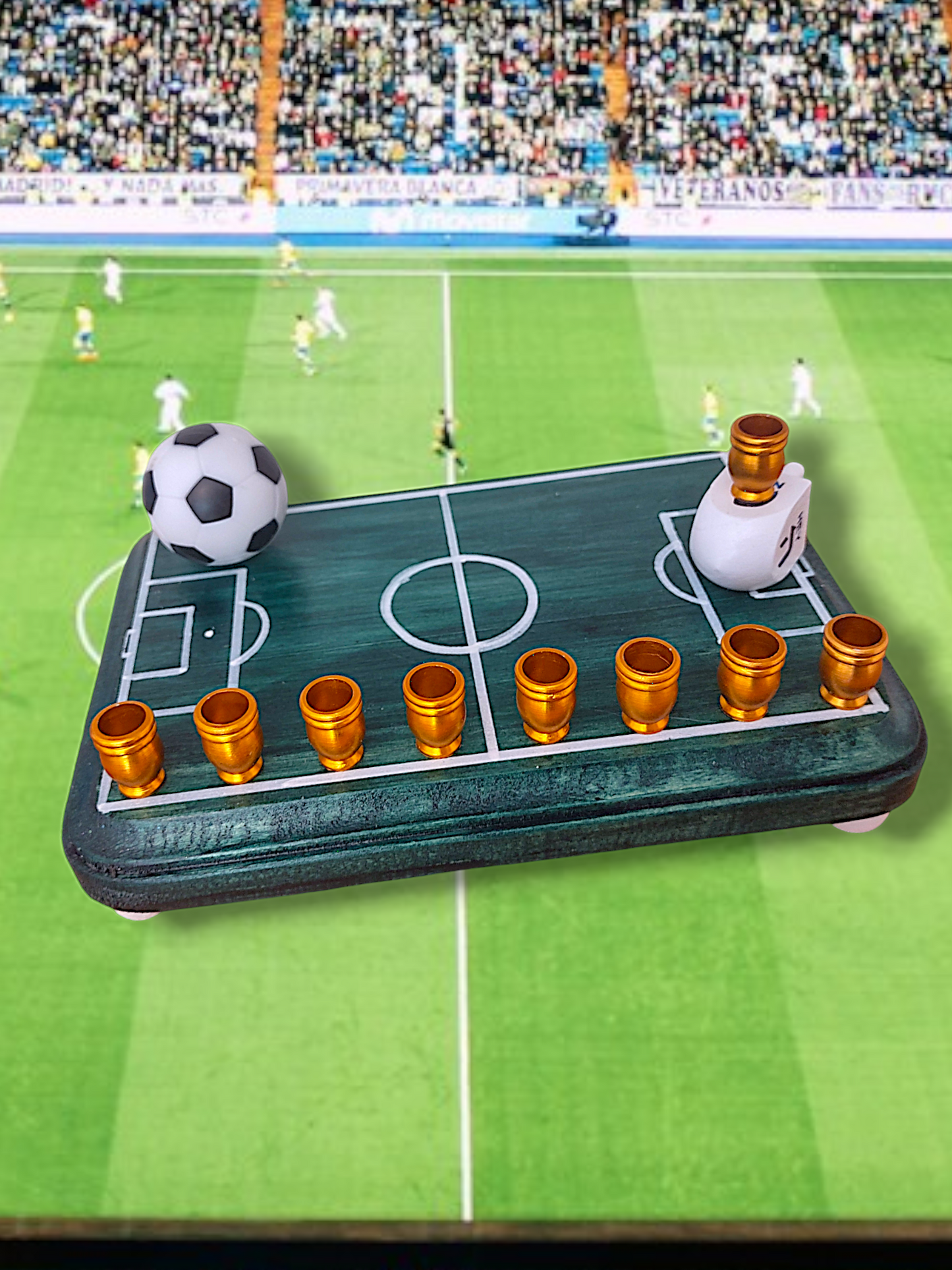 Soccer themed Menorah