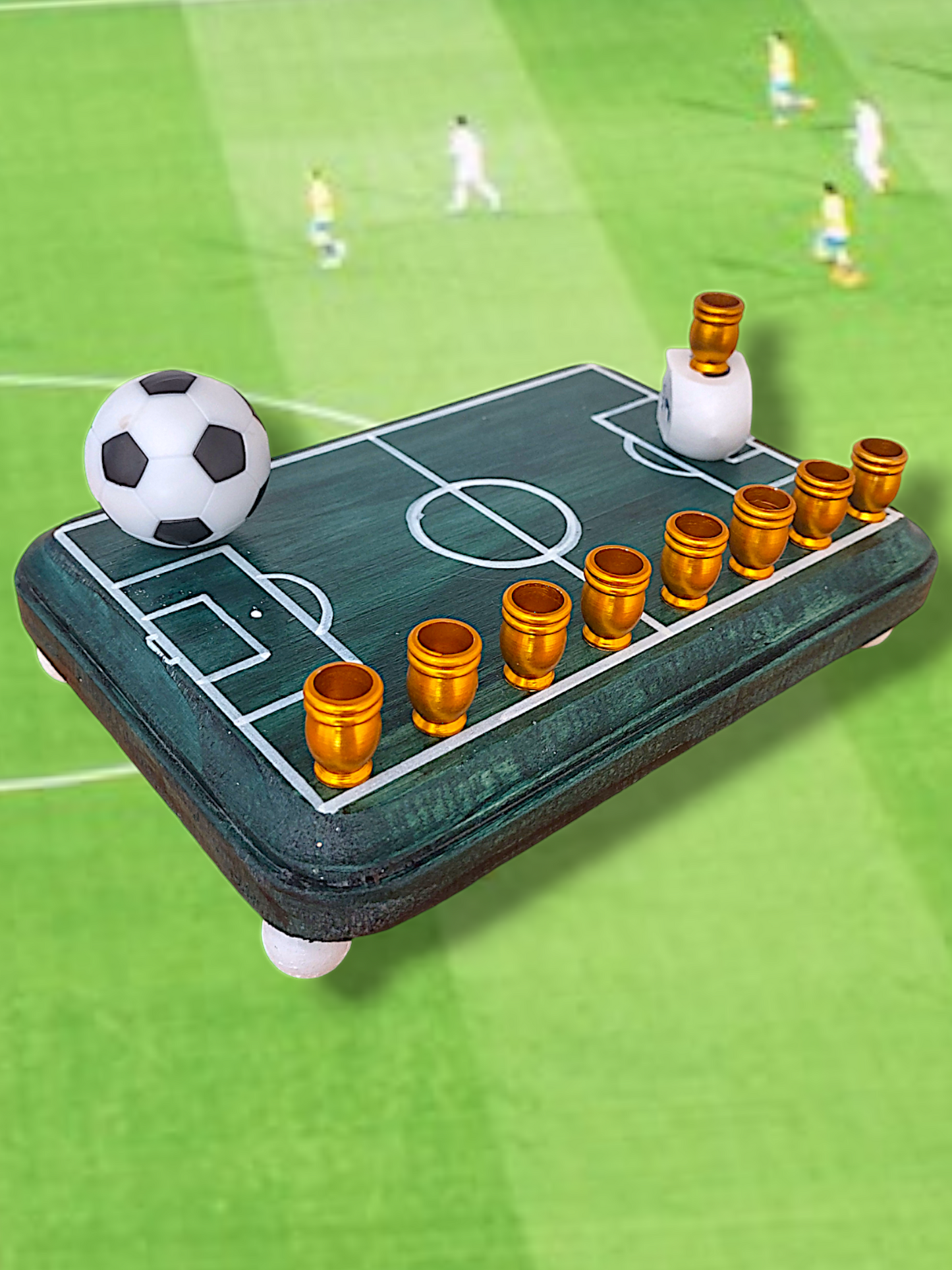 Soccer themed Menorah