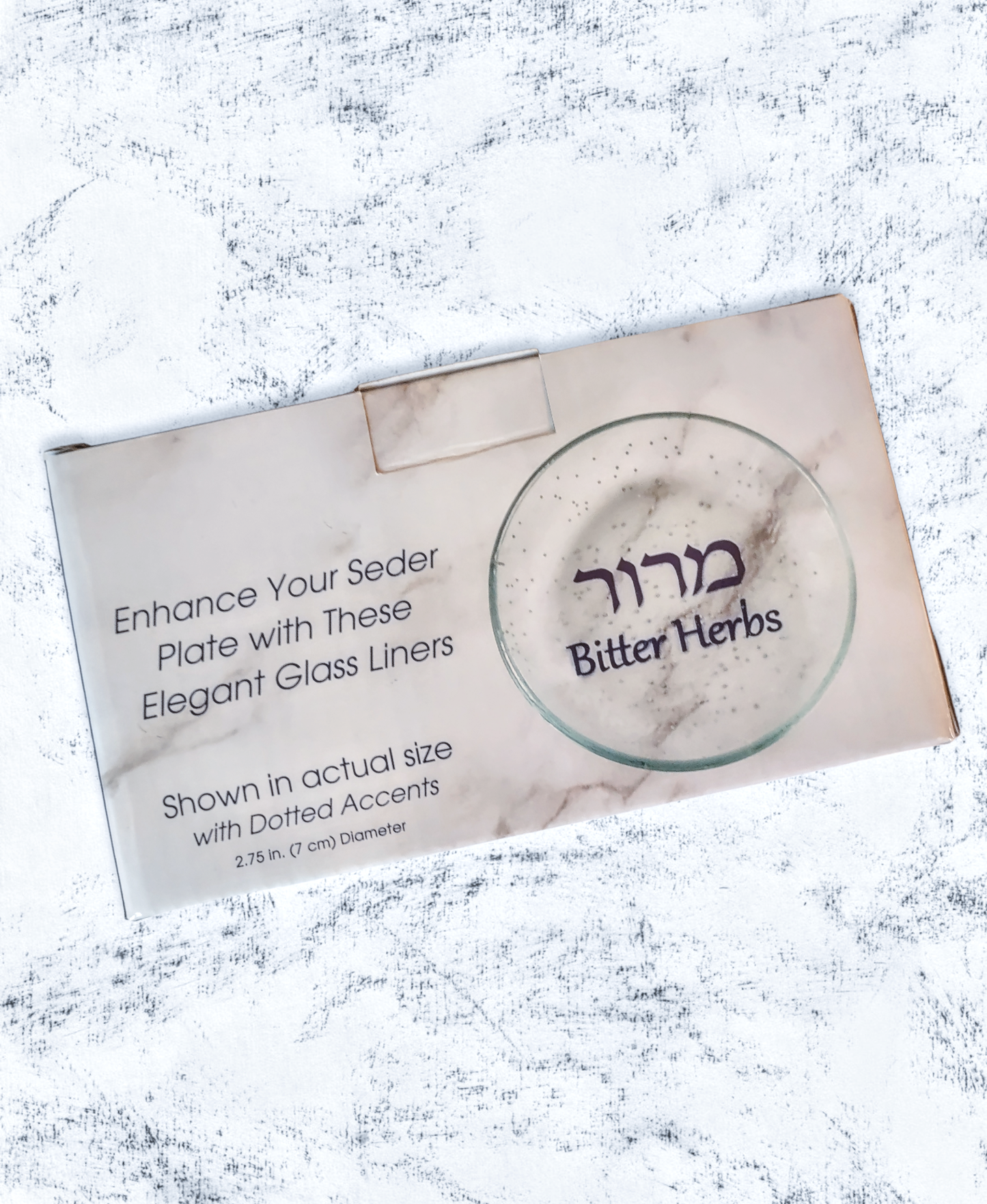 Passover Glass Seder Plate Liners Set of Six