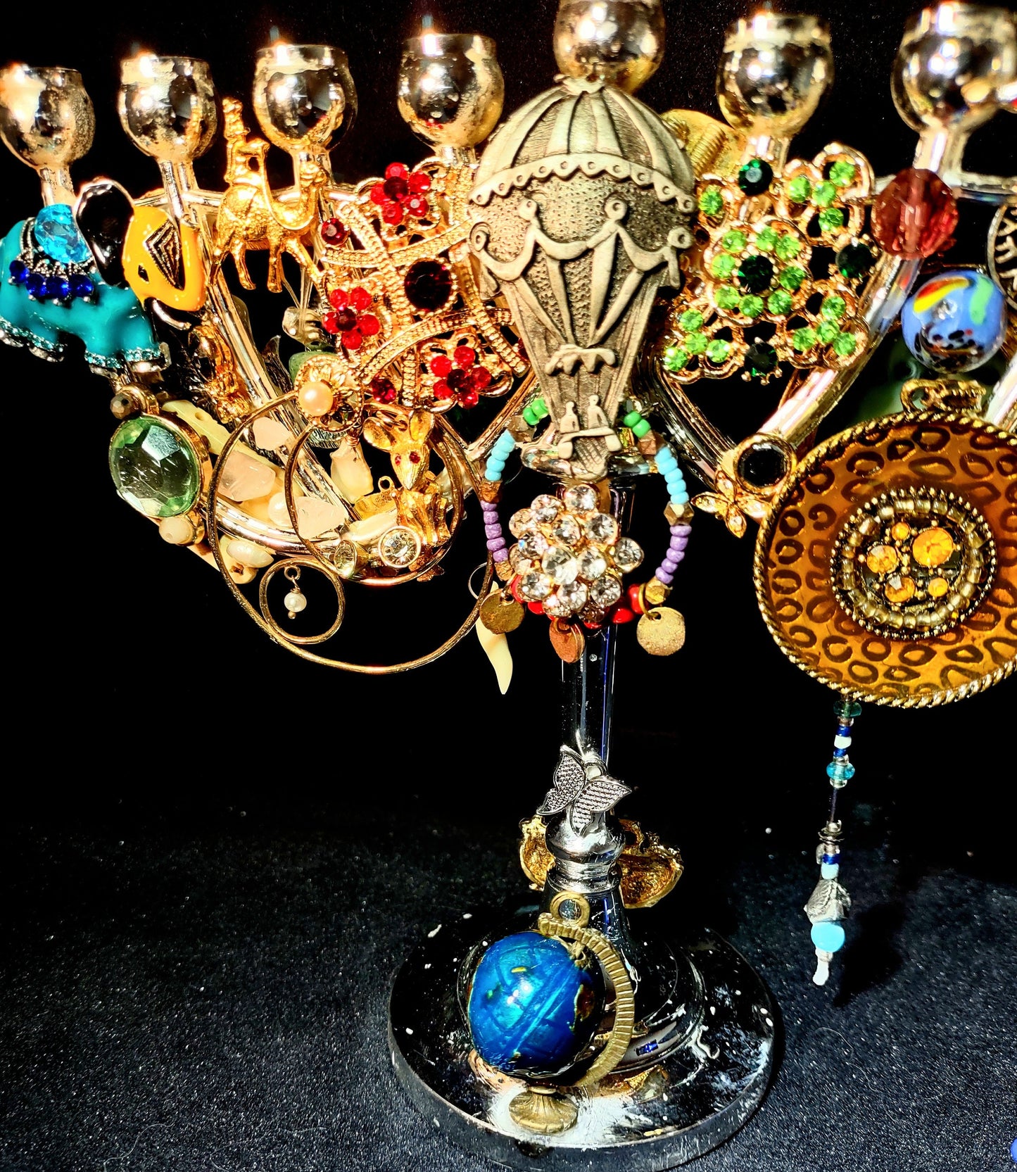 Bling Vintage Jewelry Menorah