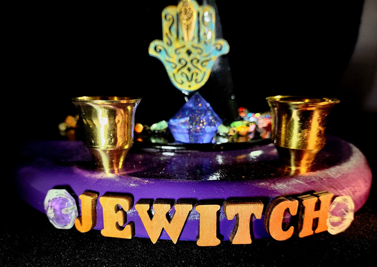 Witch Hat Shabbat Candle Holder
