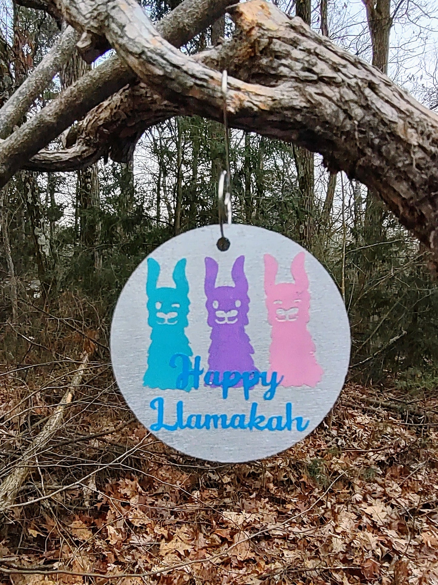 Happy Llamakah, Happy Cownuka funny Jewish ornament