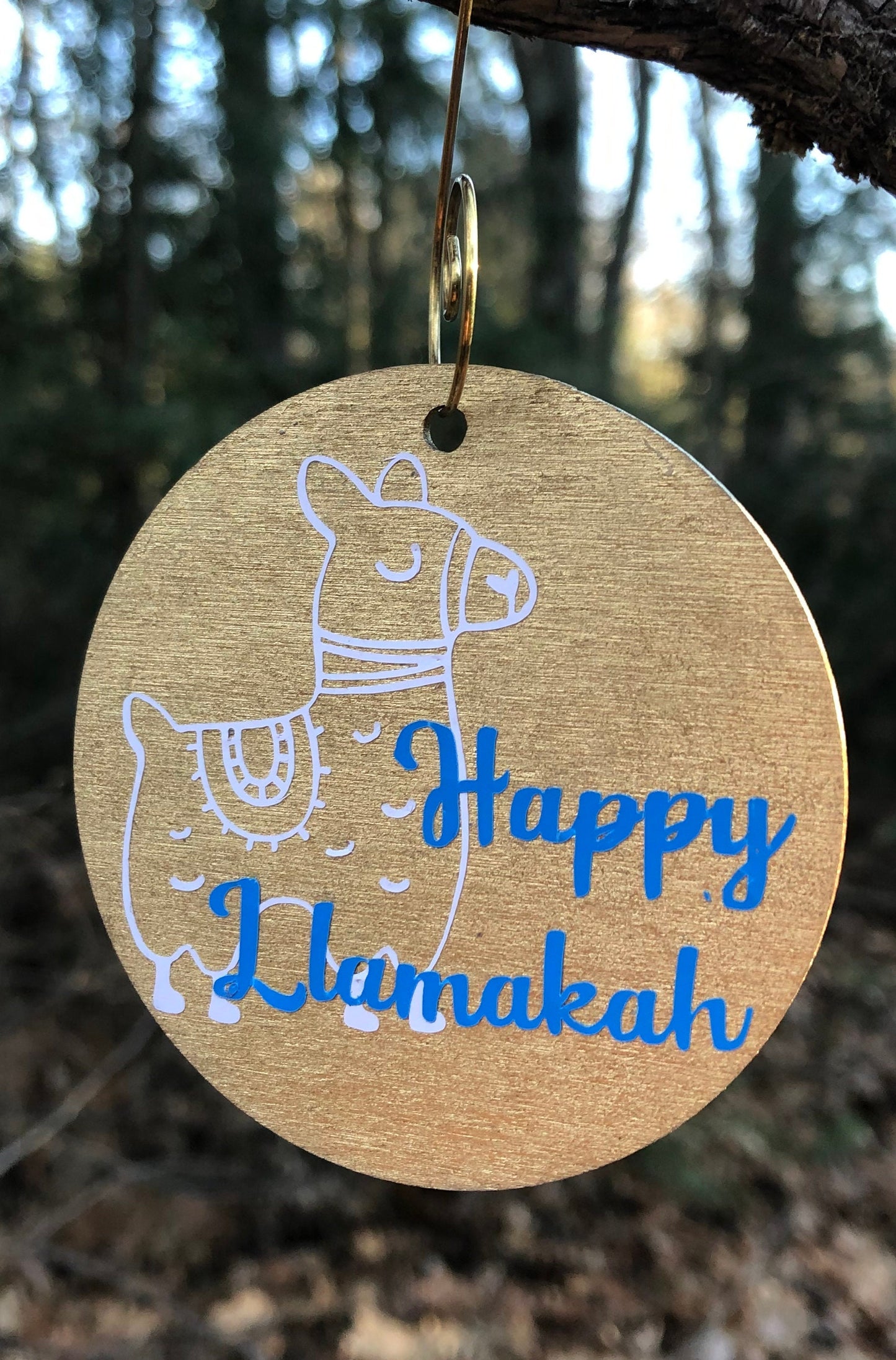 Happy Llamakah, Happy Cownuka funny Jewish ornament