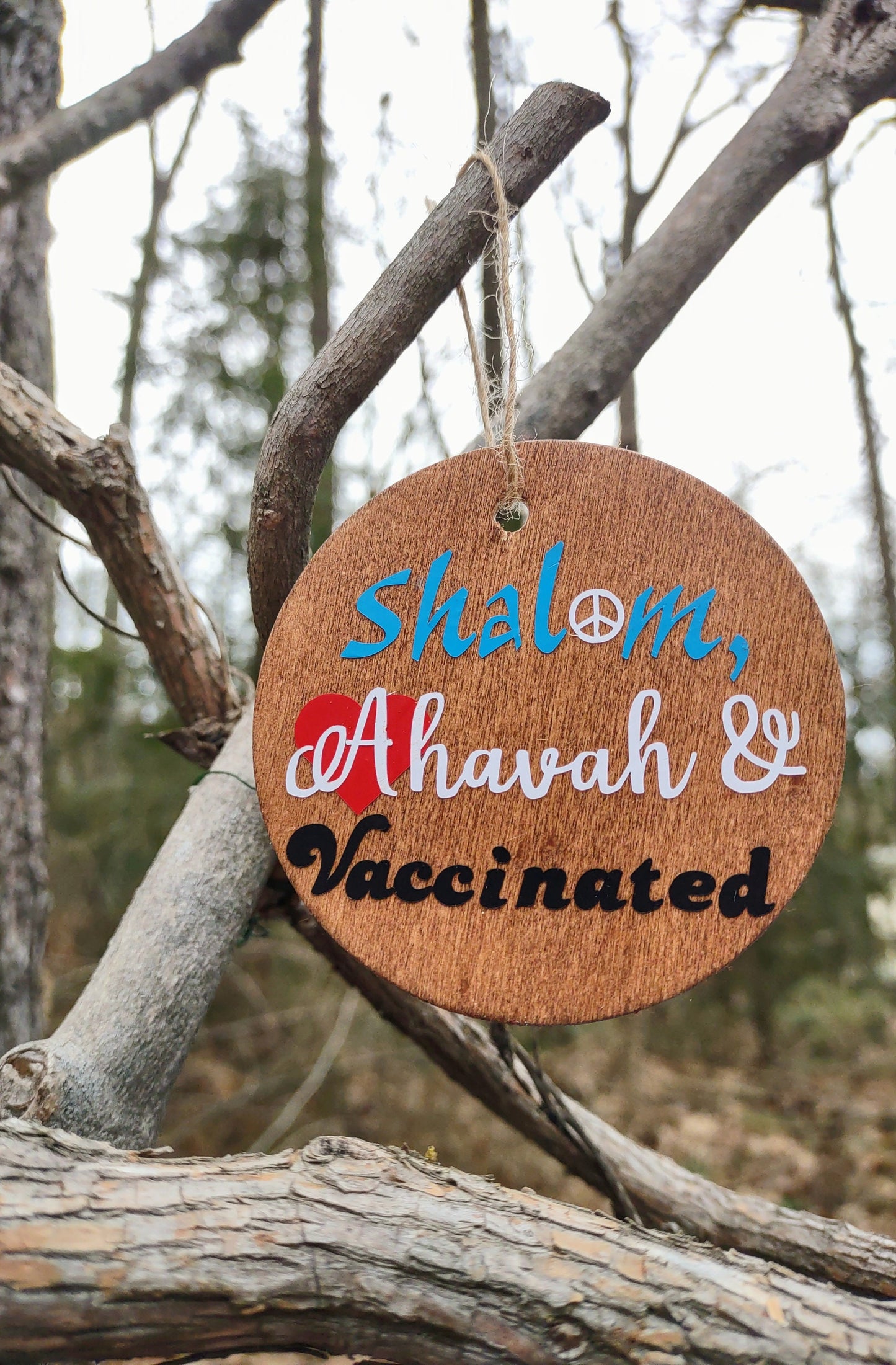 Peace, Love, and Vaccinated Ornament