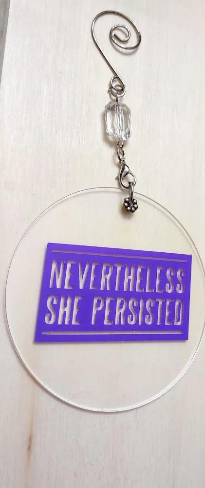 Inspirational feminist empowerment ornaments