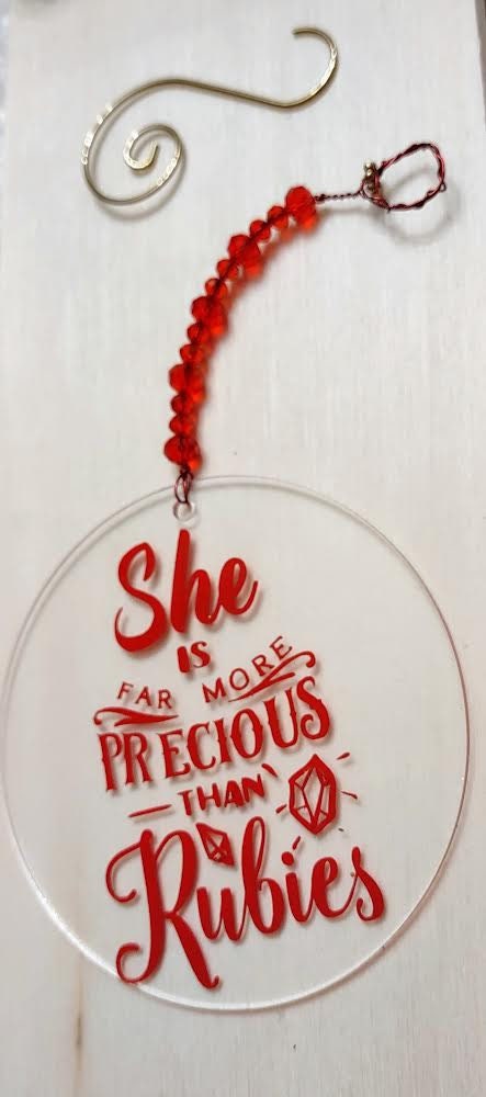 Inspirational feminist empowerment ornaments