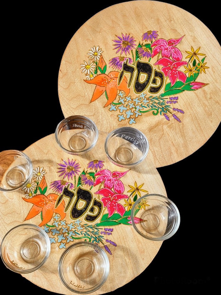 Flowers Passover Seder Plate
