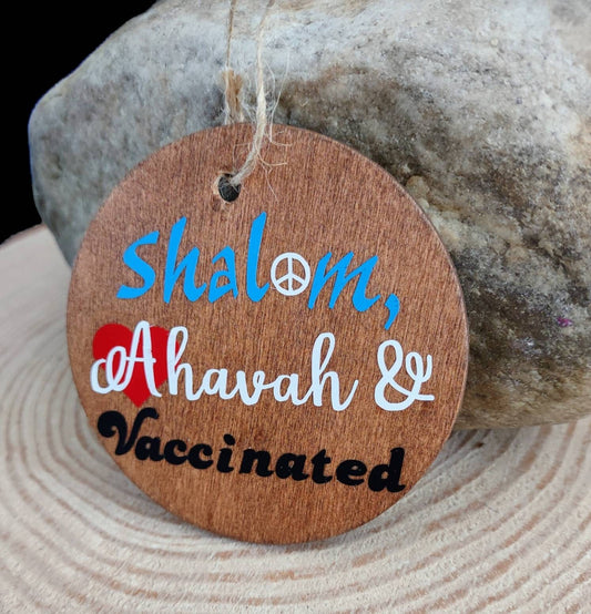 Peace, Love, and Vaccinated Ornament
