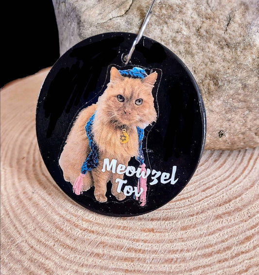 Meowzel Tov & Shalom Cat Ornaments