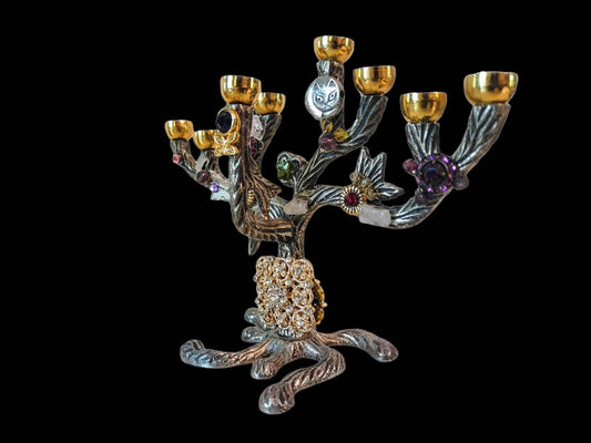 Tree of Life Bling Menorah