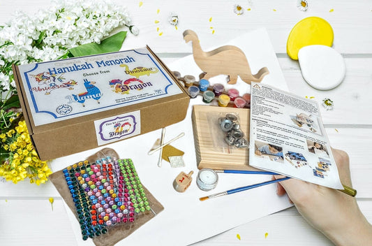Make Your Own Dinosaur Menorah Craft Kit!