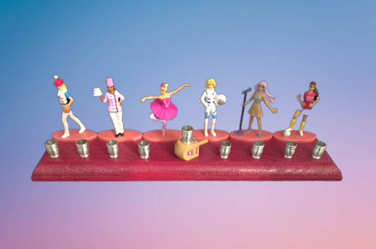 Classic and Nostalgic Barbie Menorah