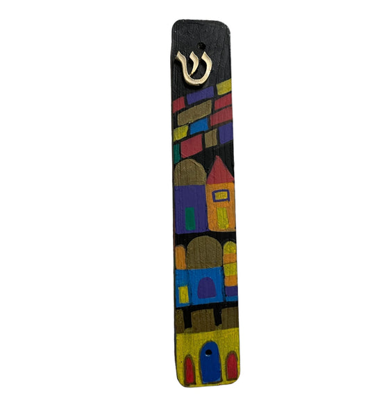 Hand-Painted Jerusalem Mezuzah