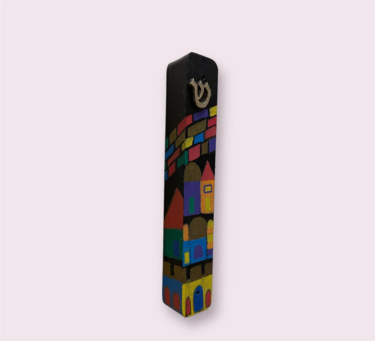 Hand-Painted Jerusalem Mezuzah