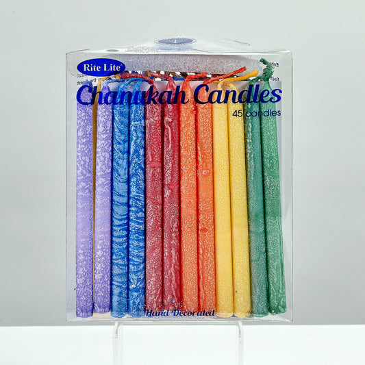 Rainbow Chanukah Candles